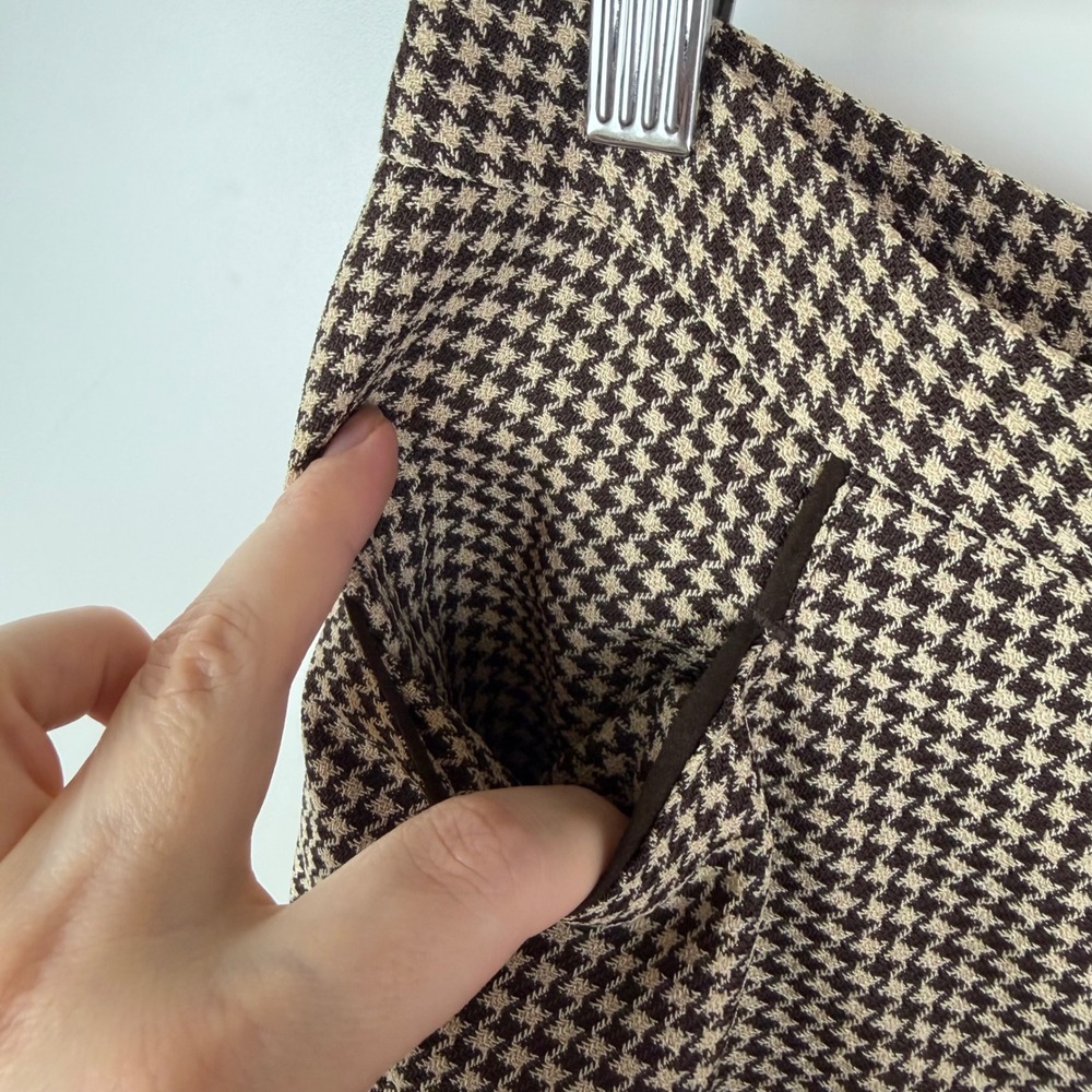 Garfield & Marks Continental Pkt Pants Sz‎ 8 VTG Houndstooth USA Academia Office - Picture 3 of 11